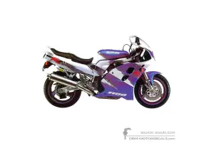 Adesivi per Suzuki GSXR1100 1993 - Blu Bianco • Suzuki Adesivi OEM