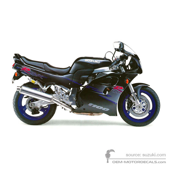 Stickers voor Suzuki GSXR1100 1994 - Zwart • Suzuki OEM Stickers