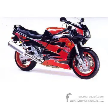 Suzuki GSXR1100 1995 - Rojo - Pearl Novelty Black / Rouge Red No.2