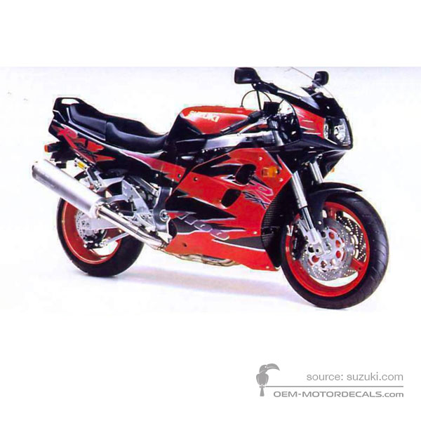 Naklejki do Suzuki GSXR1100 1995 - Czerwony • Suzuki Naklejki OEM