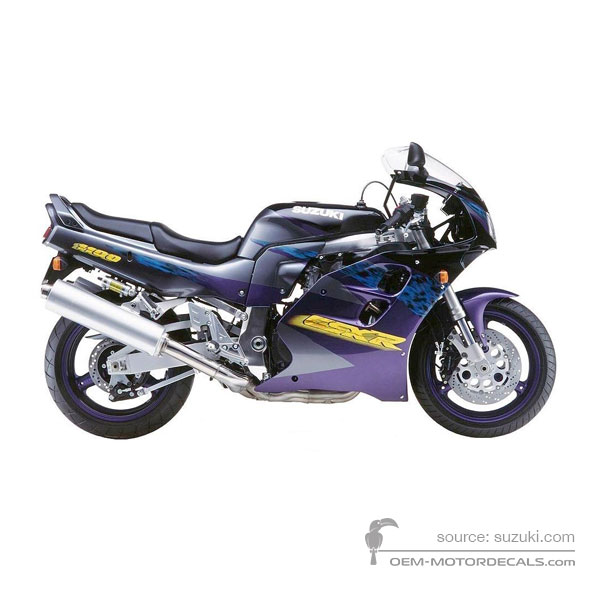 Stickers voor Suzuki GSXR1100 1996 - Paars • Suzuki OEM Stickers