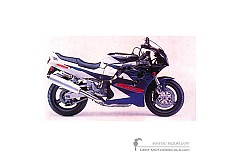 Stickers voor Suzuki GSXR1100 1996 - Blauw Wit • Suzuki OEM Stickers