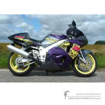 Suzuki GSXR750 1996 - Fioletowy - Urban Gray Metallic / Light Purple Metallic