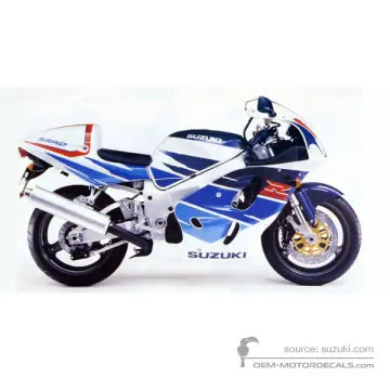 Suzuki GSXR750 1996 - Azul - Pearl Deep Blue / Pearl Still White