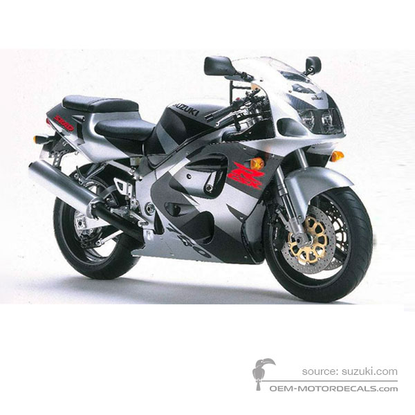 Aufkleber für Suzuki GSXR750 1997 - Silber • Suzuki OEM-Aufkleber