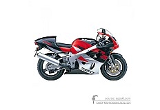 Adesivi per Suzuki GSXR750 1998 - Arancione • Suzuki Adesivi OEM