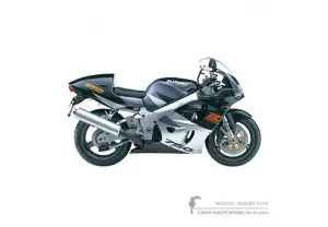 Decals for Suzuki GSXR750 1998 - Gray • Suzuki OEM Decals