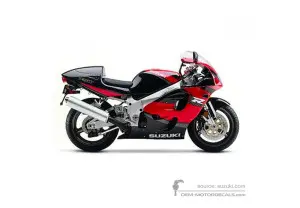 Decals for Suzuki GSXR750 1999 - Red • Suzuki OEM Decals