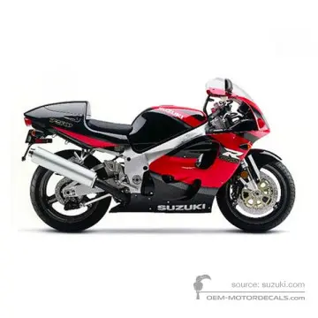 Suzuki GSXR750 1999 - Czerwony - Saturn Black Metallic / Pearl Helios Red