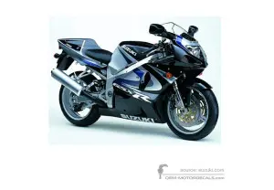 Autocollants pour Suzuki GSXR750 2000 - Noir • Suzuki Autocollants OEM