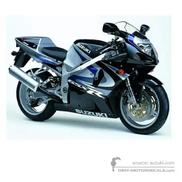 Suzuki GSXR750 2000 - Zwart - Pearl Novelty Black / Sonic Silver Metallic
