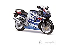 Adesivi per SUZUKI GSXR750 2000 - Blu Bianco • Suzuki Adesivi OEM