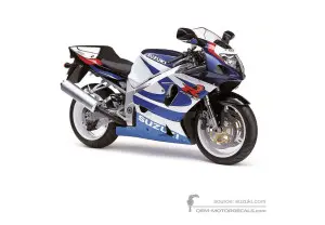 Decals for Suzuki GSXR750 2000 - Blue White • Suzuki OEM Decals