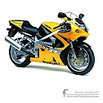 Suzuki GSXR750 2000 - Zwart Geel