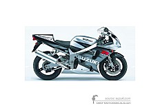 Adesivi per Suzuki GSXR750 2003 - Argento • Suzuki Adesivi OEM