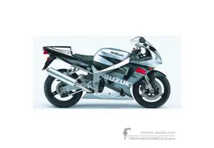 Pegatinas para Suzuki GSXR750 2003 - Plata • Suzuki Pegatinas OEM
