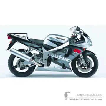 Suzuki GSXR750 2003 - Srebrny - Space Black / Sonic Silver Metallic
