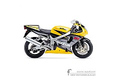 Adesivi per Suzuki GSXR750 2003 - Nero Giallo • Suzuki Adesivi OEM