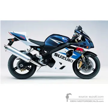 Suzuki GSXR750 2004 - Blu Bianco - Suzuki Deep Blue No. 2 / Glass Splash White