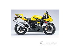 Adesivi per Suzuki GSXR750 2005 - Nero Giallo • Suzuki Adesivi OEM