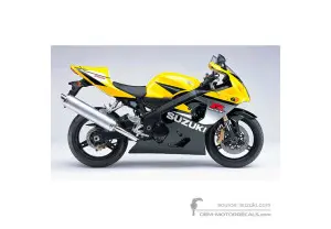 Decals for Suzuki GSXR750 2005 - Black Yellow • Suzuki OEM Decals