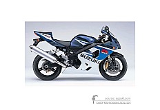 Naklejki do Suzuki GSXR750 2005 - Niebiesko Biały • Suzuki Naklejki OEM