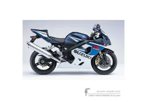 Decals for Suzuki GSXR750 2005 - Blue White • Suzuki OEM Decals
