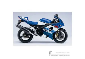 Autocollants pour Suzuki GSXR750X 2005 - Bleu Blanc • Suzuki Autocollants OEM
