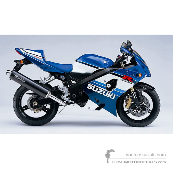 Aufkleber für Suzuki GSXR750X 2005 - Blau Weiss • Suzuki OEM-Aufkleber