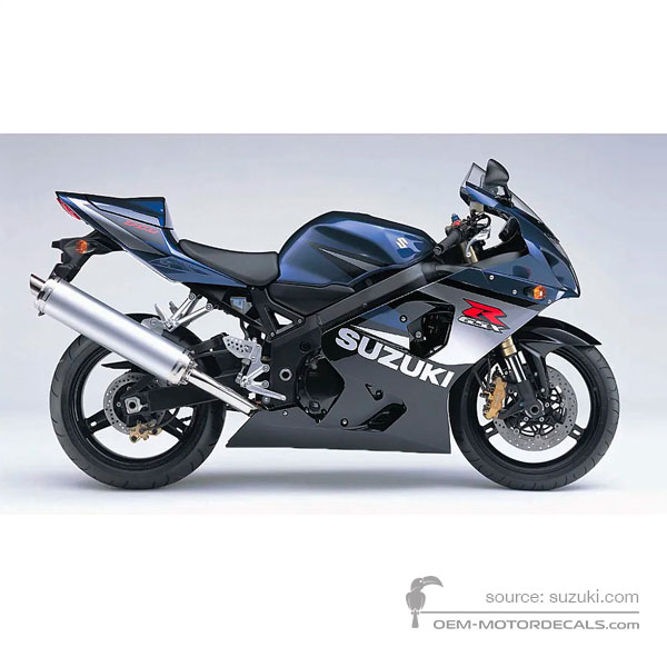 Stickers voor Suzuki GSXR750 2005 - Blauw • Suzuki OEM Stickers