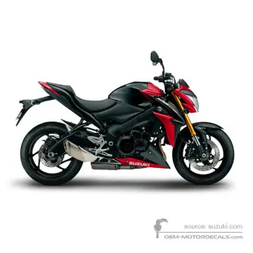Suzuki GSXS1000 2016 - Czerwony - Candy Daring Red / Glass Sparkle Black