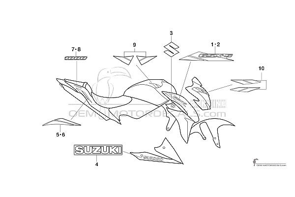 Suzuki GSXS1000 2020 - Blanco