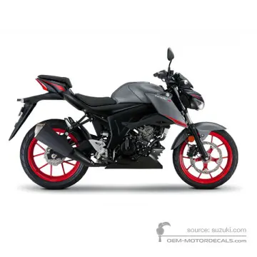 Suzuki GSXS125 2020 - Szary - Metallic Mat Fibroin Gray / Solid Black Gloss