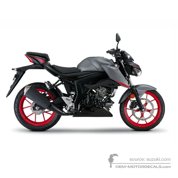 Suzuki GSXS125 2020 - Gris - Metallic Mat Fibroin Gray / Solid Black Gloss