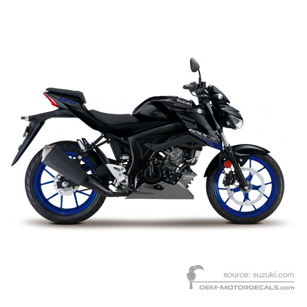 Decals for Suzuki GSXS125 2021 - Black • Suzuki OEM Decals