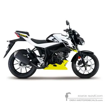 Suzuki GSXS125 2021 - Giallo - Pearl Brilliant White / Aura Yellow