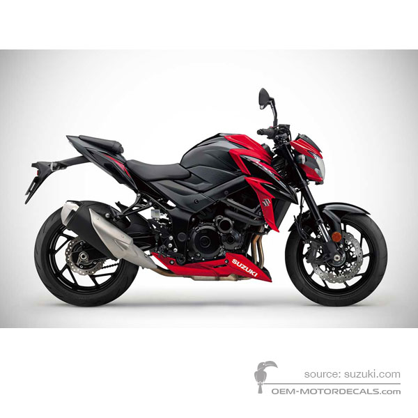 Stickers voor Suzuki GSXS750 2018 - Rood • Suzuki OEM Stickers