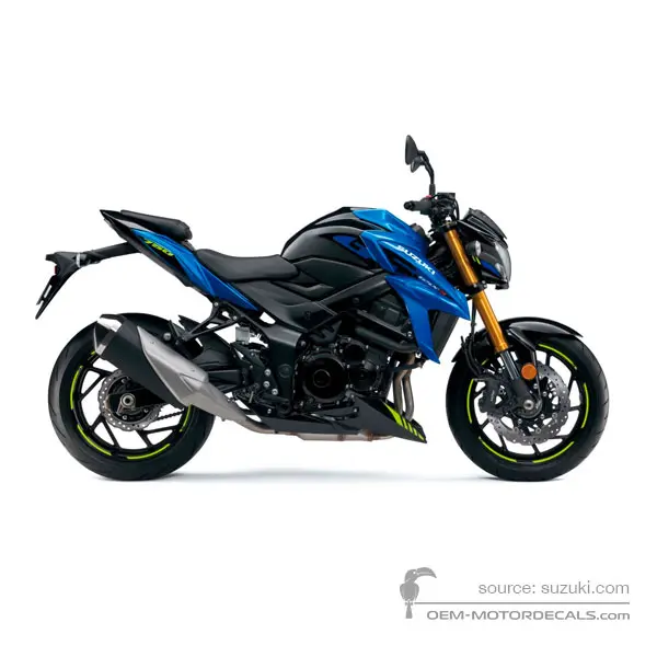 Suzuki GSXS750 2021 - Azul - Metallic Triton Blue / Glass Sparkle Black