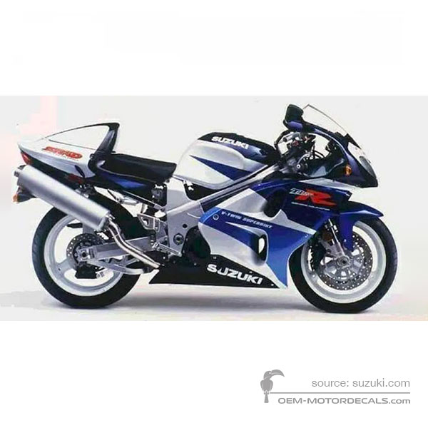 Stickers voor Suzuki TL1000R 1998 - Blauw Wit • Suzuki OEM Stickers