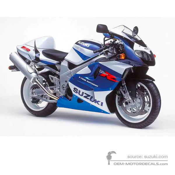 Adesivi per Suzuki TL1000R 1999 - Blu Bianco • Suzuki Adesivi OEM