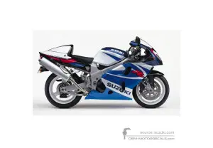 Adesivi per Suzuki TL1000R 2000 - Blu Bianco • Suzuki Adesivi OEM