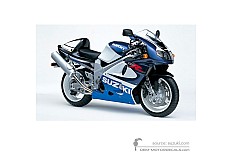 Stickers voor Suzuki TL1000R 2001 - Blauw Wit • Suzuki OEM Stickers