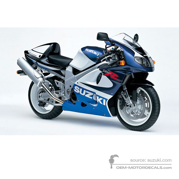 Stickers voor Suzuki TL1000R 2001 - Blauw Wit • Suzuki OEM Stickers