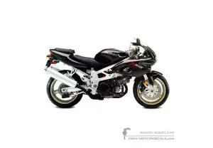 Autocollants pour Suzuki TL1000S 1998 - Noir • Suzuki Autocollants OEM