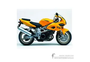 Autocollants pour Suzuki TL1000S 2001 - Jaune • Suzuki Autocollants OEM