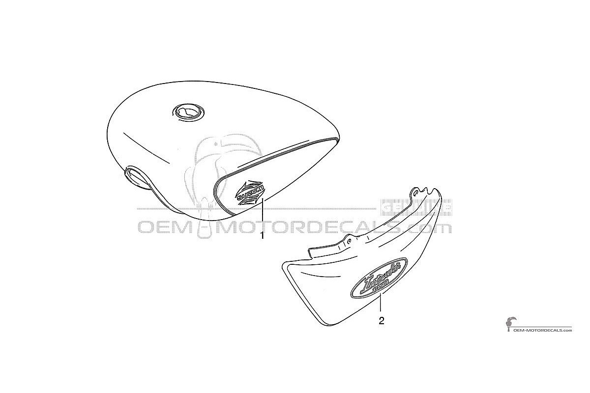 Autocollants pour Suzuki VS1400 INTRUDER 1995 - Vert • Suzuki Autocollants OEM