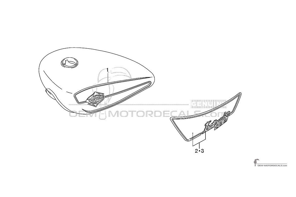 Decals for Suzuki VS800 INTRUDER 1992 - Blue • Suzuki OEM Decals