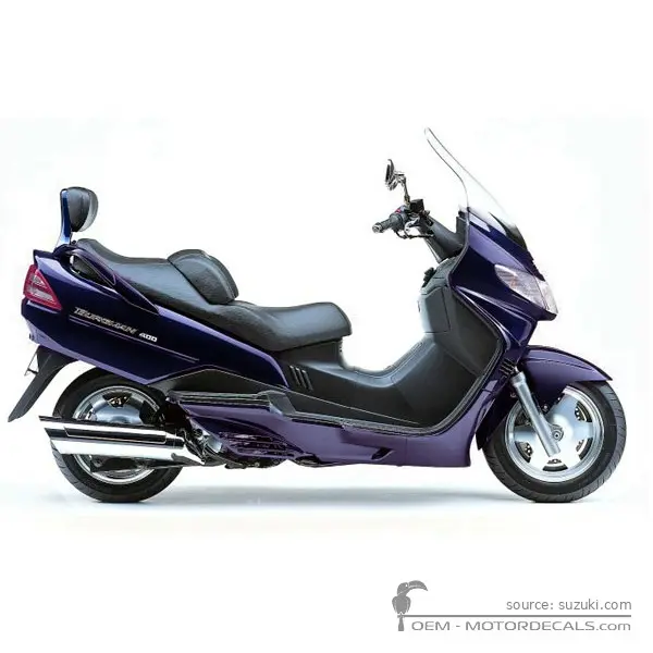 Suzuki AN400 BURGMAN 2001 - Storm Blue Gray Metallic