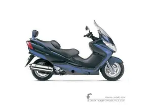 Stickers voor Suzuki AN400 BURGMAN 2005 • Suzuki OEM Stickers