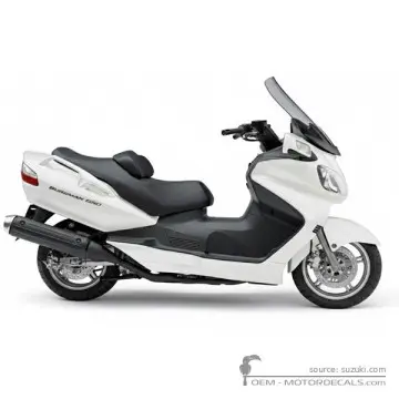 Suzuki AN650 BURGMAN 2007 - Pearl Glass White